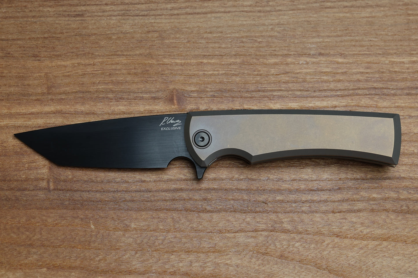 CHAVES EXCLUSIVE INTEGRAL LIBERATION STREET BRONZE ANO - PVD M390 TANTO CHISEL GRIND