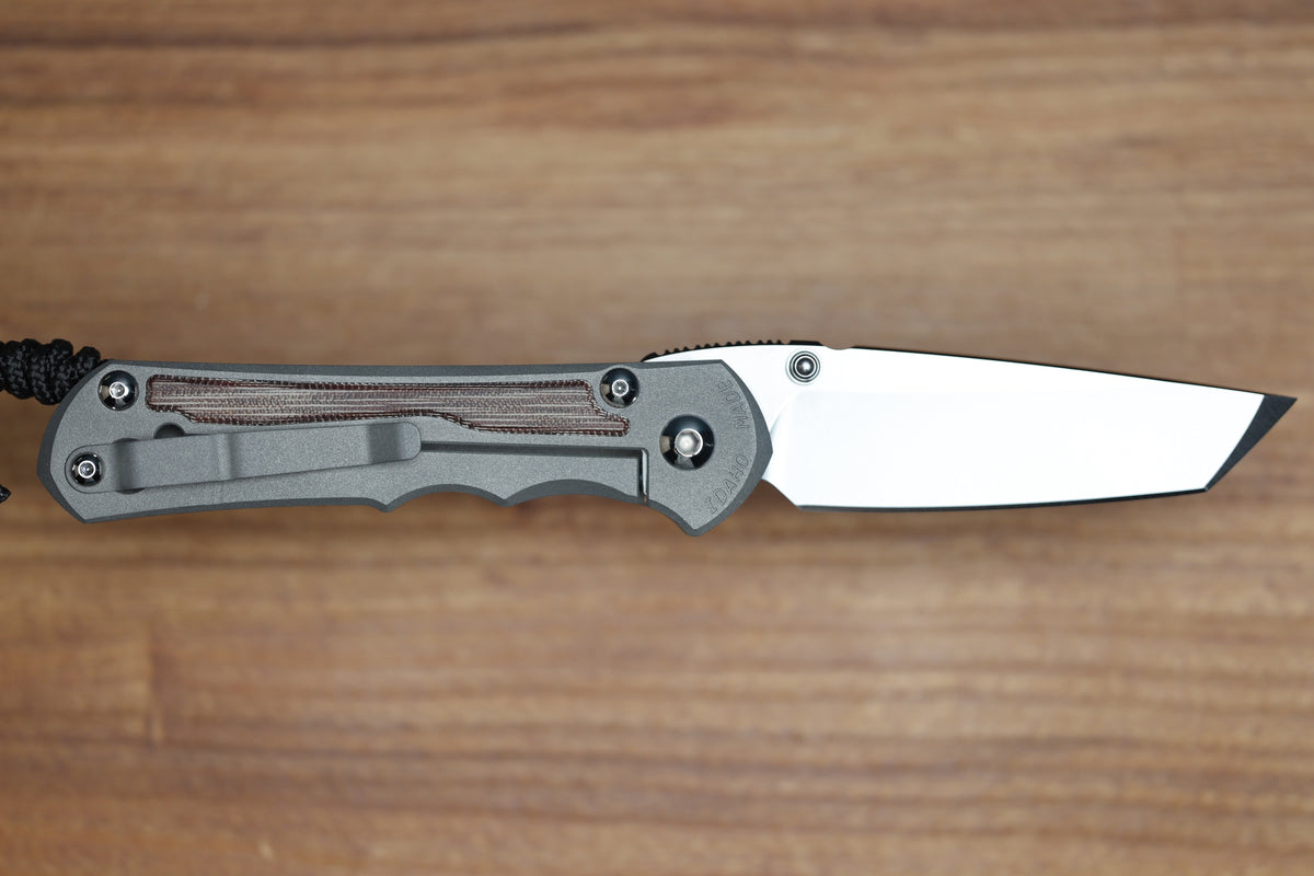 CHRIS REEVE LARGE INKOSI TANTO NATURAL CANVAS MICARTA INLAY MAGNACUT BLADE (PREOWNED)