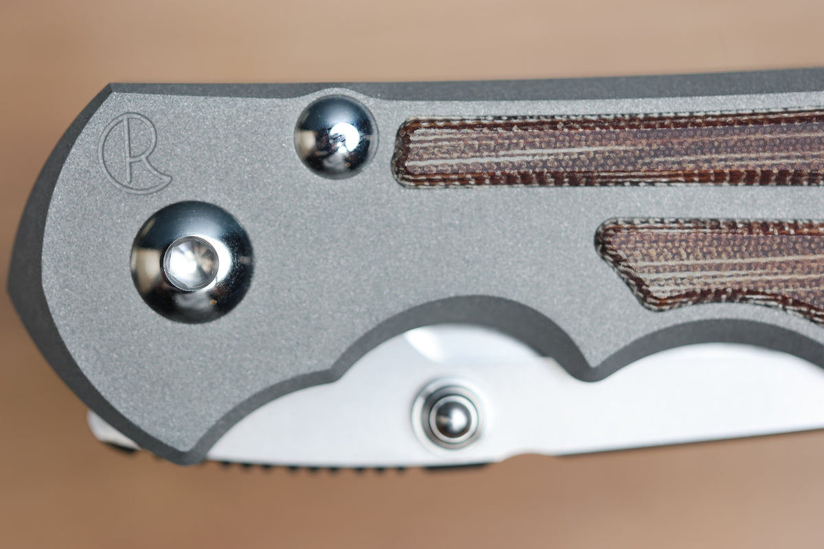 CHRIS REEVE LARGE INKOSI TANTO NATURAL CANVAS MICARTA INLAY MAGNACUT BLADE (PREOWNED)