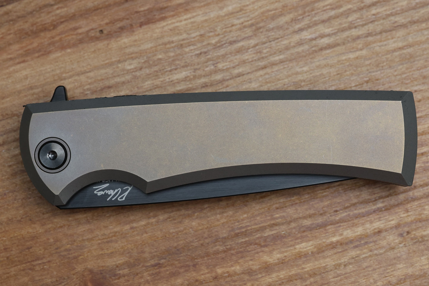 CHAVES EXCLUSIVE INTEGRAL LIBERATION STREET BRONZE ANO - PVD M390 TANTO CHISEL GRIND