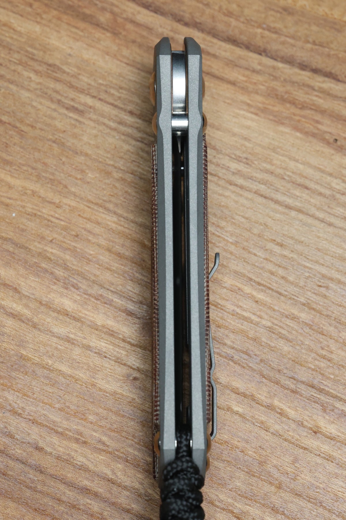 CHRIS REEVE LARGE INKOSI TANTO NATURAL CANVAS MICARTA INLAY MAGNACUT BLADE (PREOWNED)