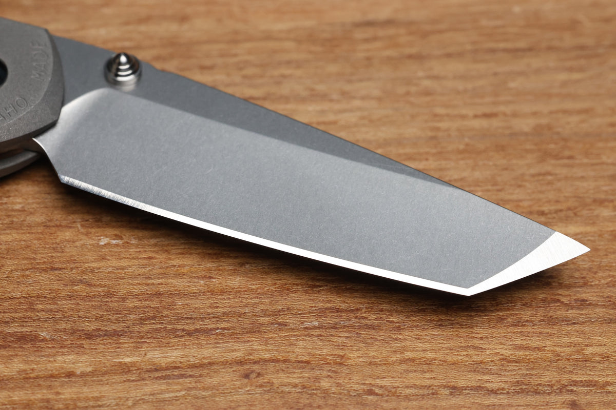 CHRIS REEVE LARGE INKOSI TANTO NATURAL CANVAS MICARTA INLAY MAGNACUT BLADE (PREOWNED)