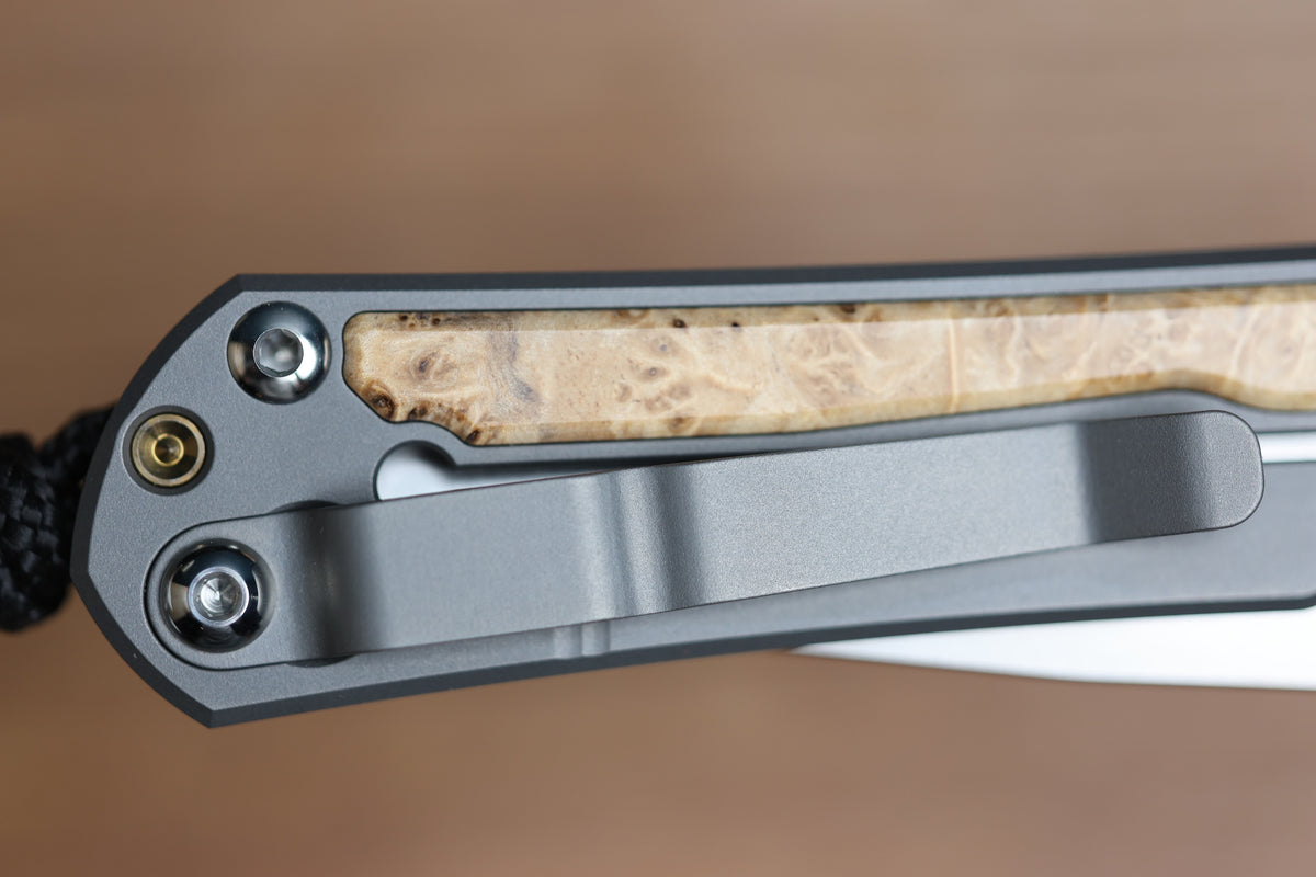 CHRIS REEVE SMALL SEBENZA BOX ELDER DROP POINT MAGNACUT BLADE (PREOWNED)