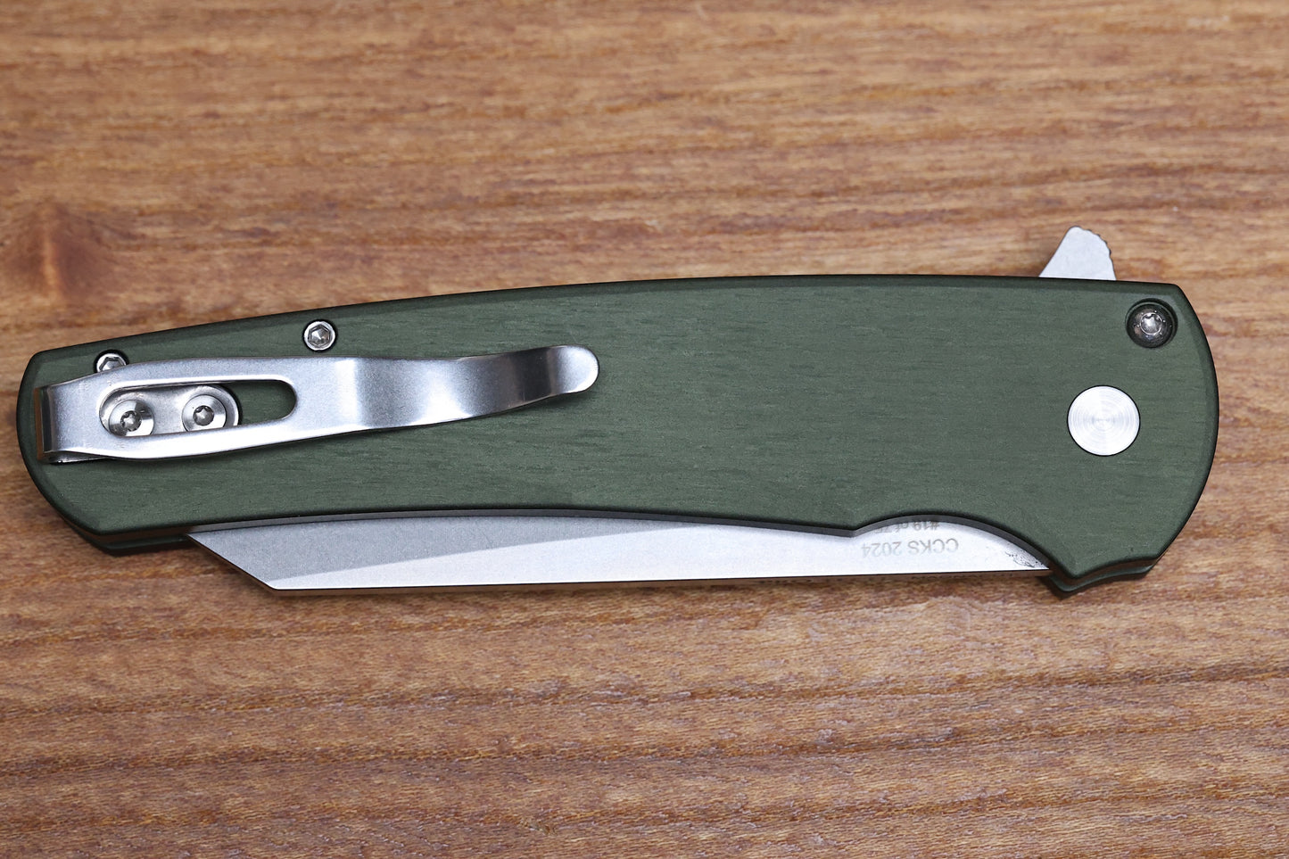 PRO-TECH MALIBU BUTTON LOCK FLIPPER REVERSE TANTO GREEN HANDLE STONEWASH MAGNACUT BLADE 2024 CCKS FALL 5401-GREEN