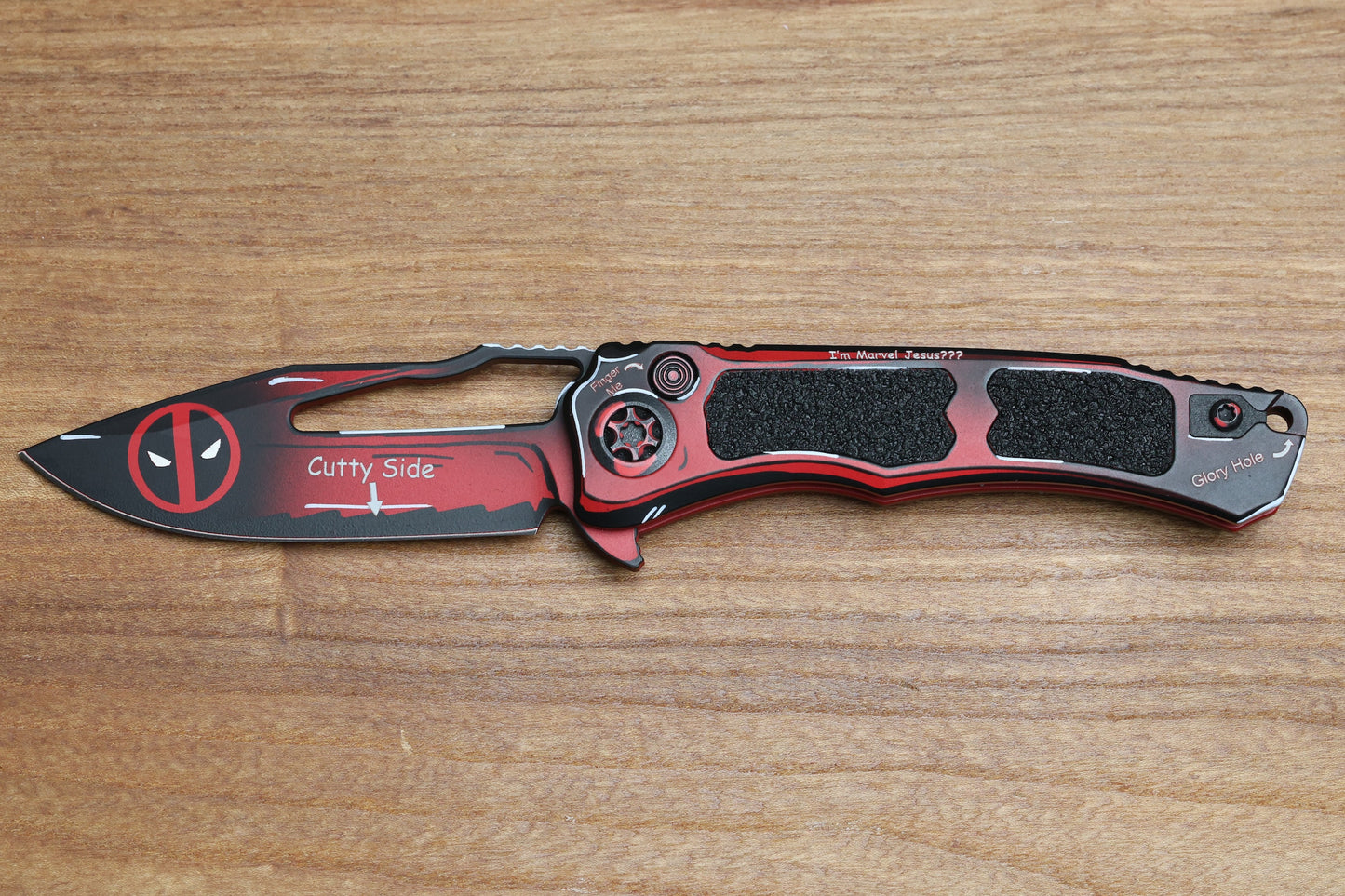 HERETIC WRAITH MANUAL V4 CLIP POINT DEADPOOL CEL SHADING H001-CS-DP