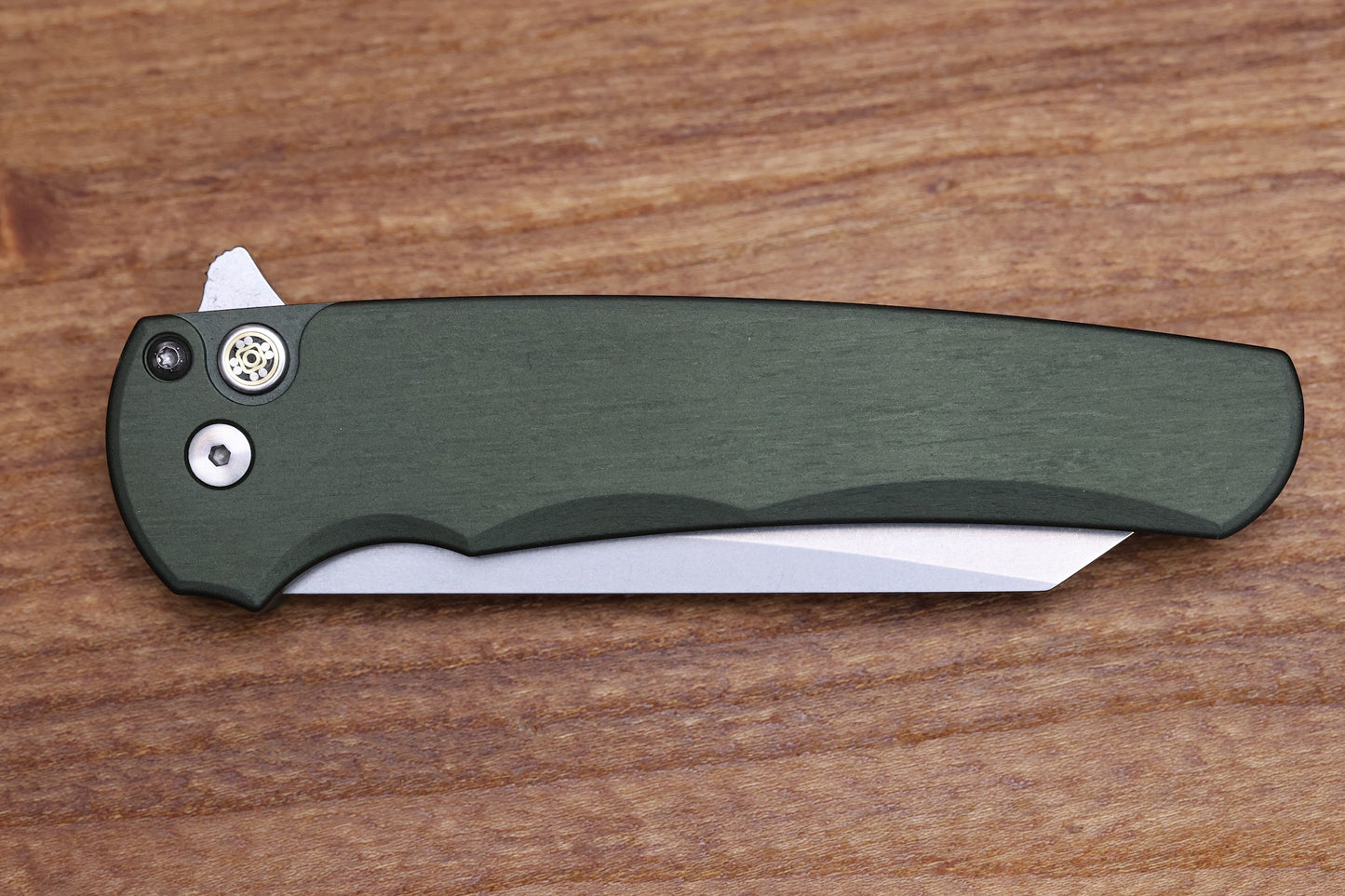 PRO-TECH MALIBU BUTTON LOCK FLIPPER REVERSE TANTO GREEN HANDLE STONEWASH MAGNACUT BLADE 2024 CCKS FALL 5401-GREEN