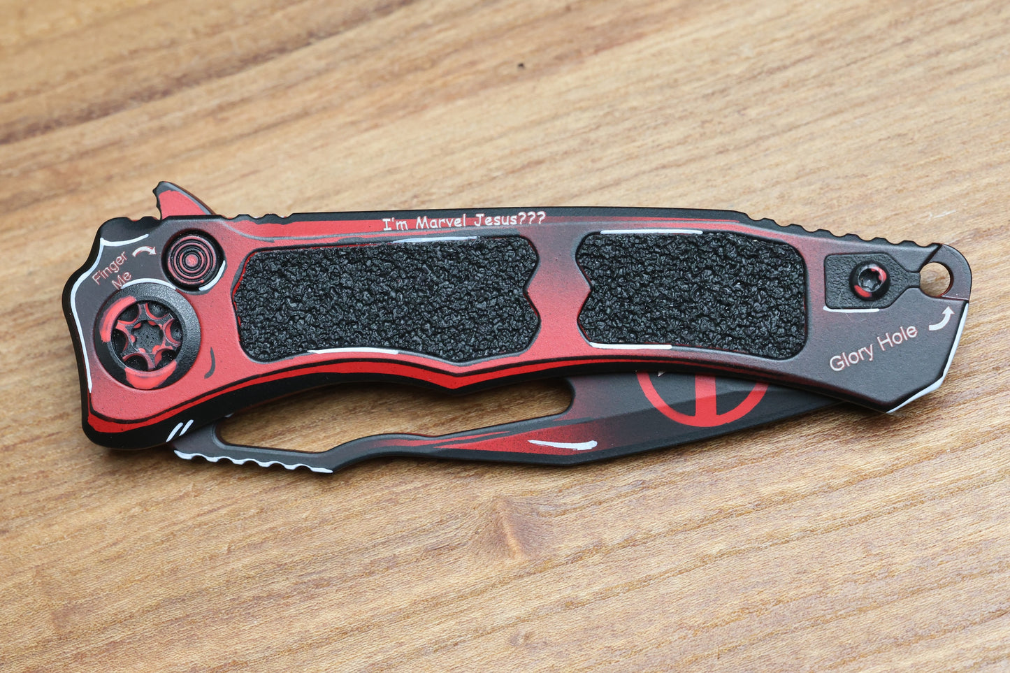 HERETIC WRAITH MANUAL V4 CLIP POINT DEADPOOL CEL SHADING H001-CS-DP