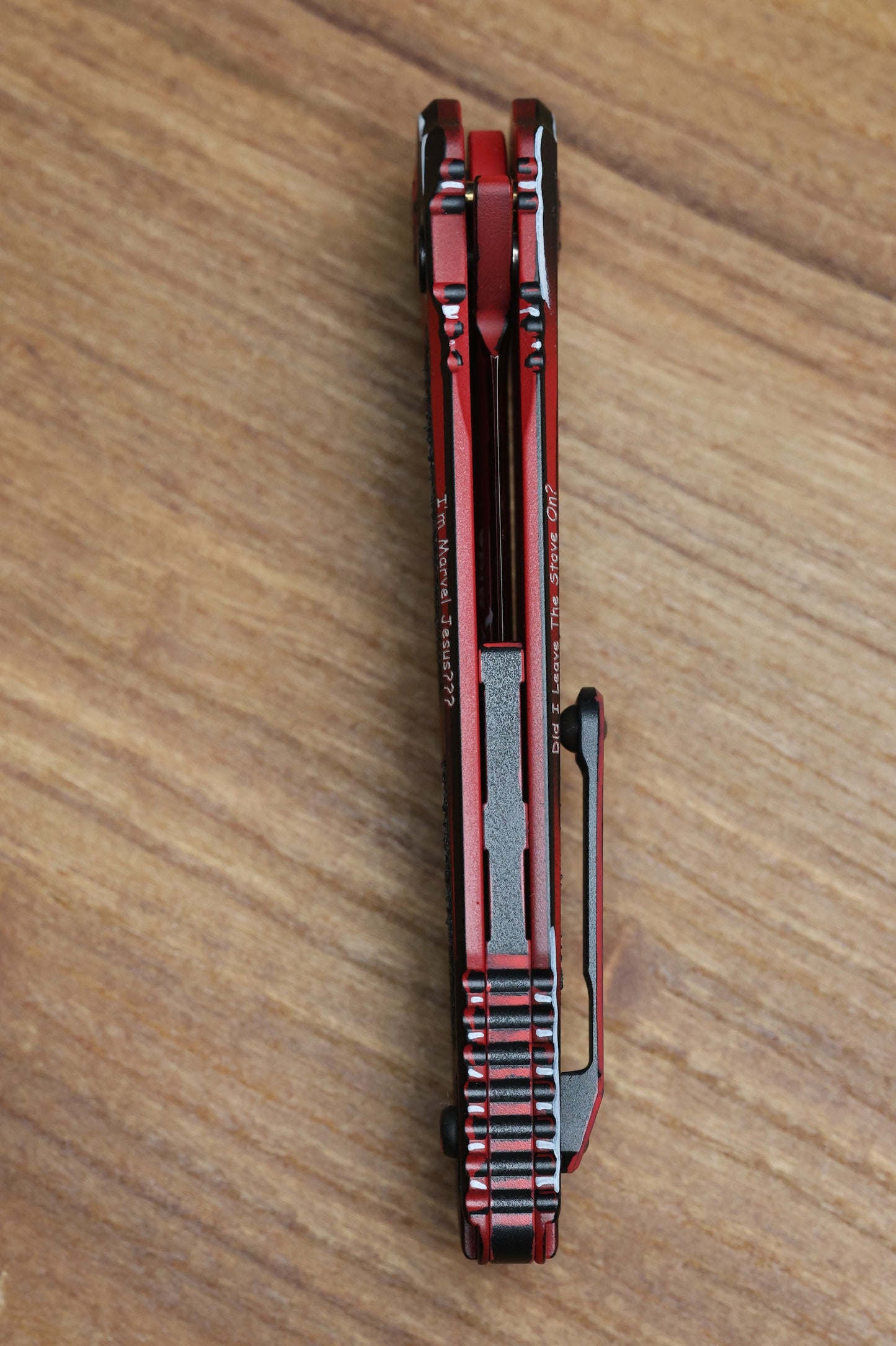 HERETIC WRAITH MANUAL V4 CLIP POINT DEADPOOL CEL SHADING H001-CS-DP