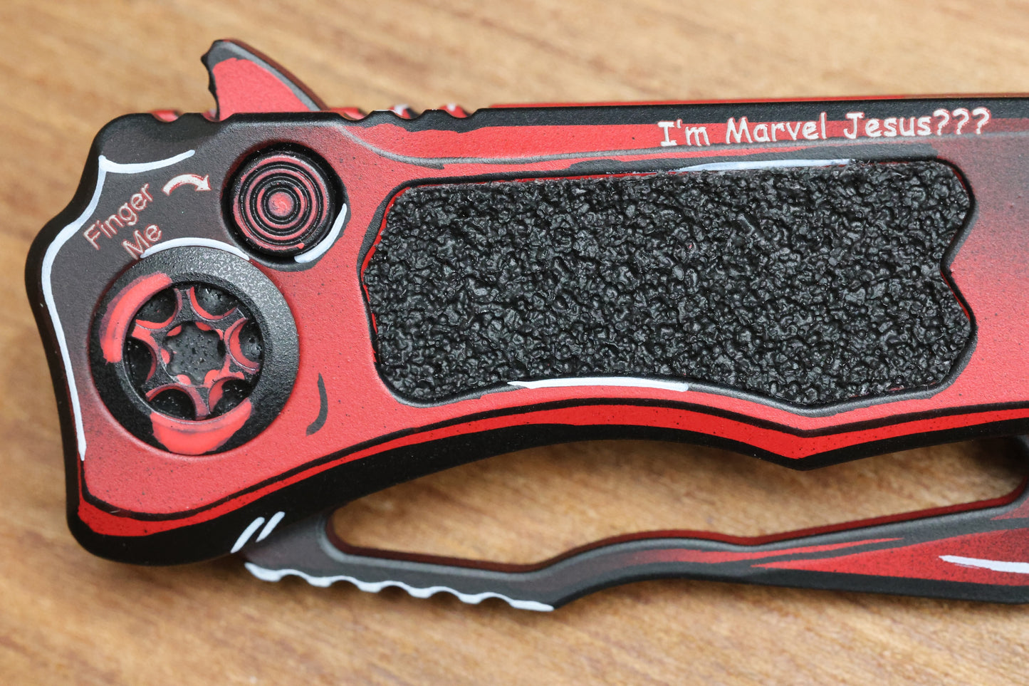 HERETIC WRAITH MANUAL V4 CLIP POINT DEADPOOL CEL SHADING H001-CS-DP