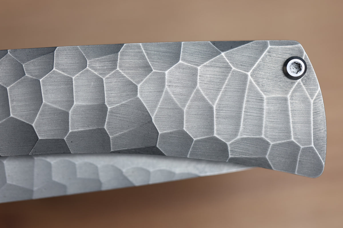 CHAVES KNIVES RCK9 FULL ROCKED TITANIUM STONEWASH 3.25" DROP POINT M390