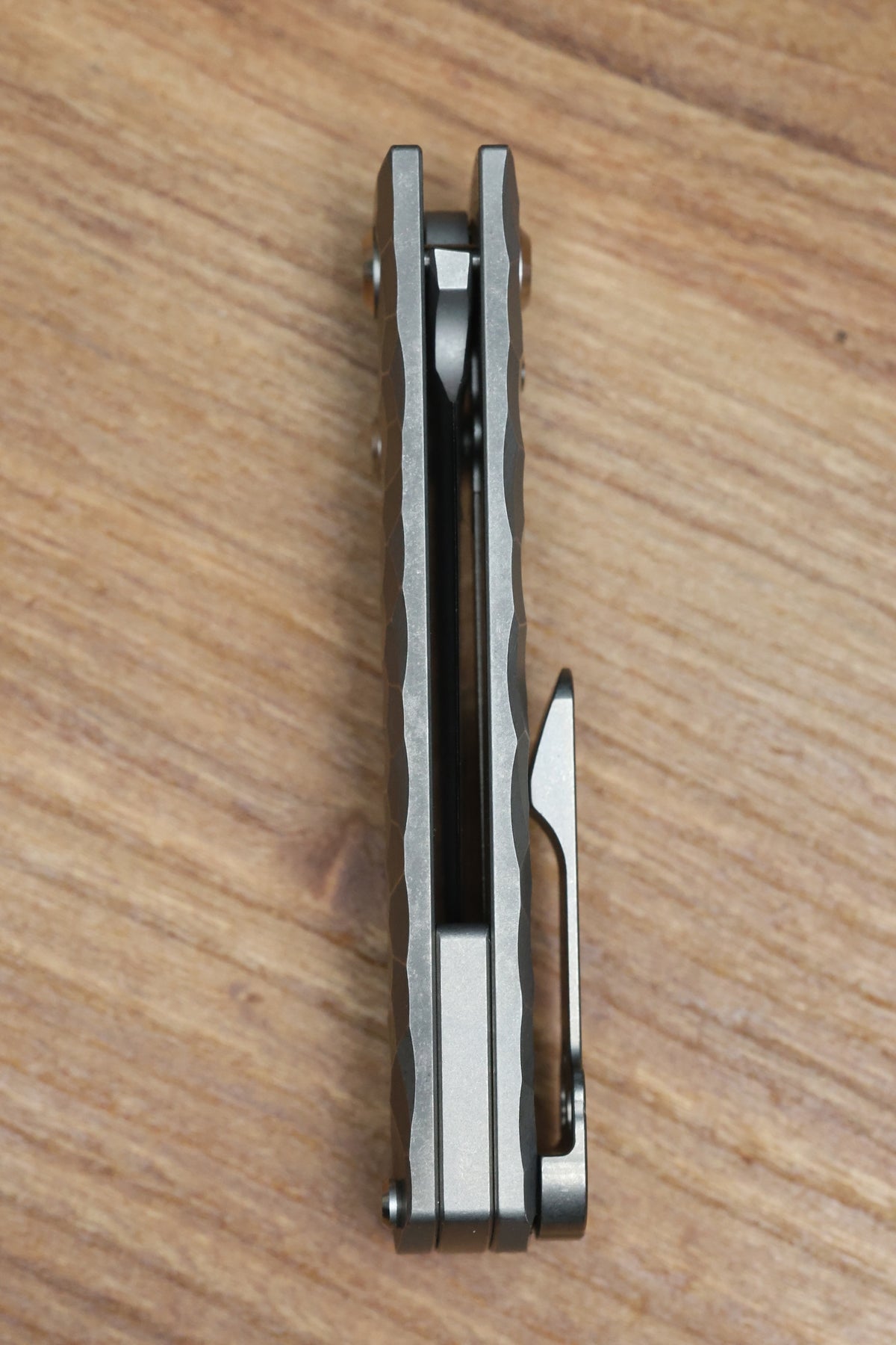 CHAVES KNIVES RCK9 FULL ROCKED TITANIUM STONEWASH 3.25" DROP POINT M390