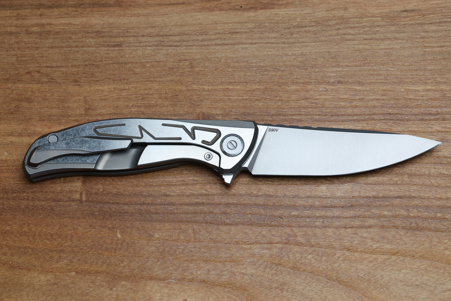 SHIROGOROV F95 BRACES - S90V BLADE - TITANIUM HANDLE - BRONZE ACCENTS - WASHERS