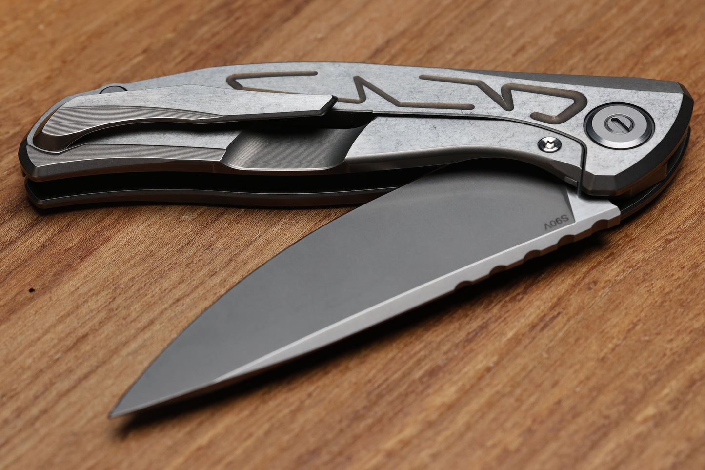 SHIROGOROV F95 BRACES - S90V BLADE - TITANIUM HANDLE - BRONZE ACCENTS - WASHERS