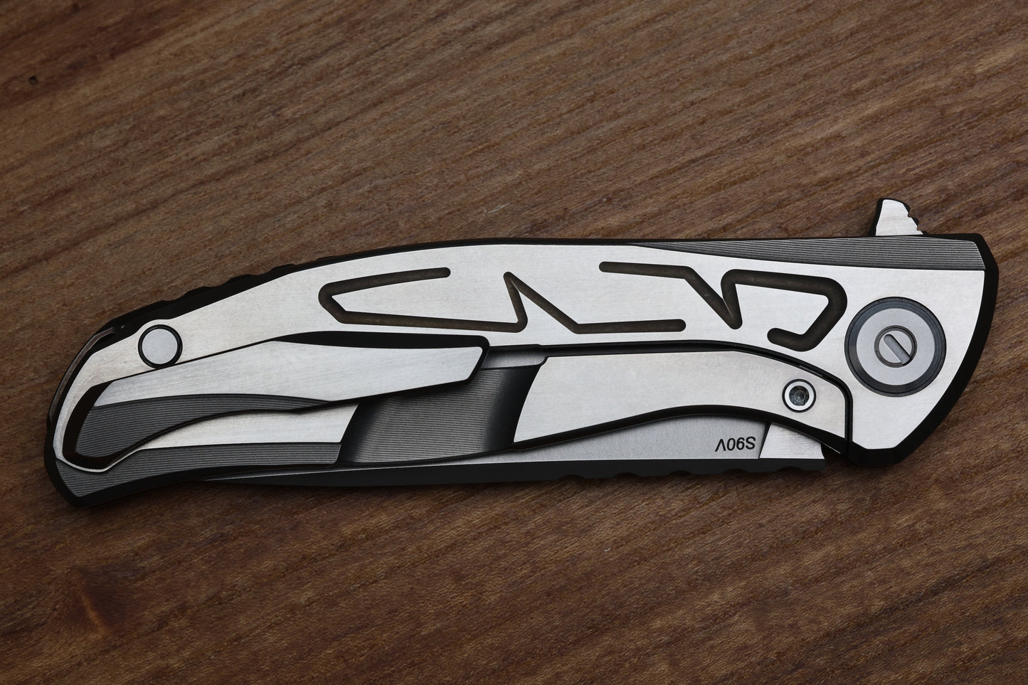 SHIROGOROV F95 BRACES - S90V BLADE - TITANIUM HANDLE - BRONZE ACCENTS - WASHERS