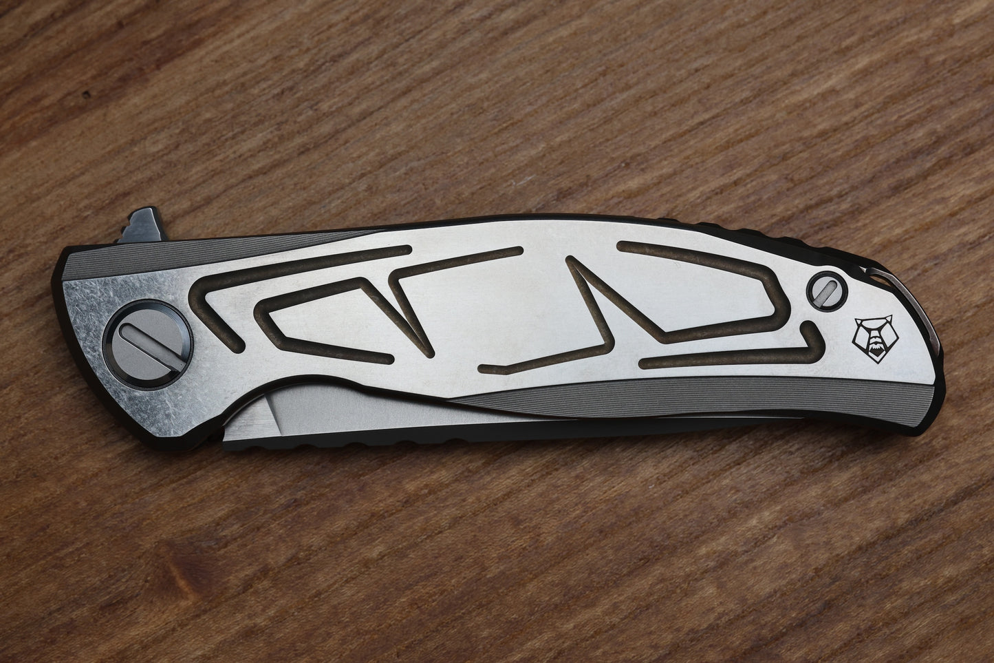 SHIROGOROV F95 BRACES - S90V BLADE - TITANIUM HANDLE - BRONZE ACCENTS - WASHERS