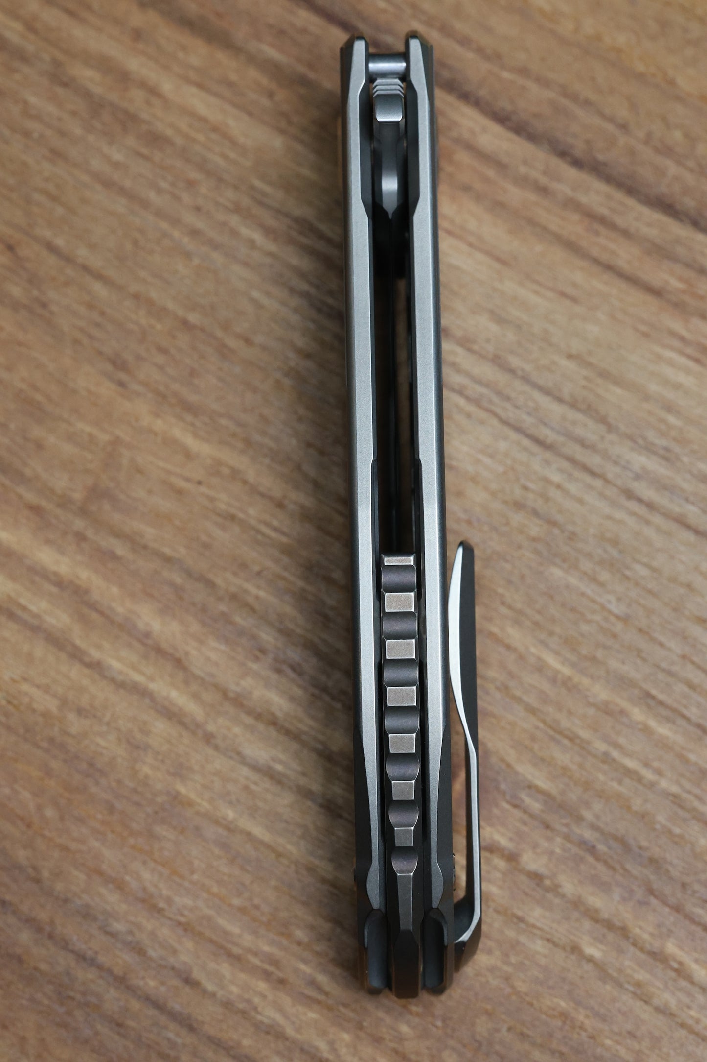 SHIROGOROV F95 BRACES - S90V BLADE - TITANIUM HANDLE - BRONZE ACCENTS - WASHERS