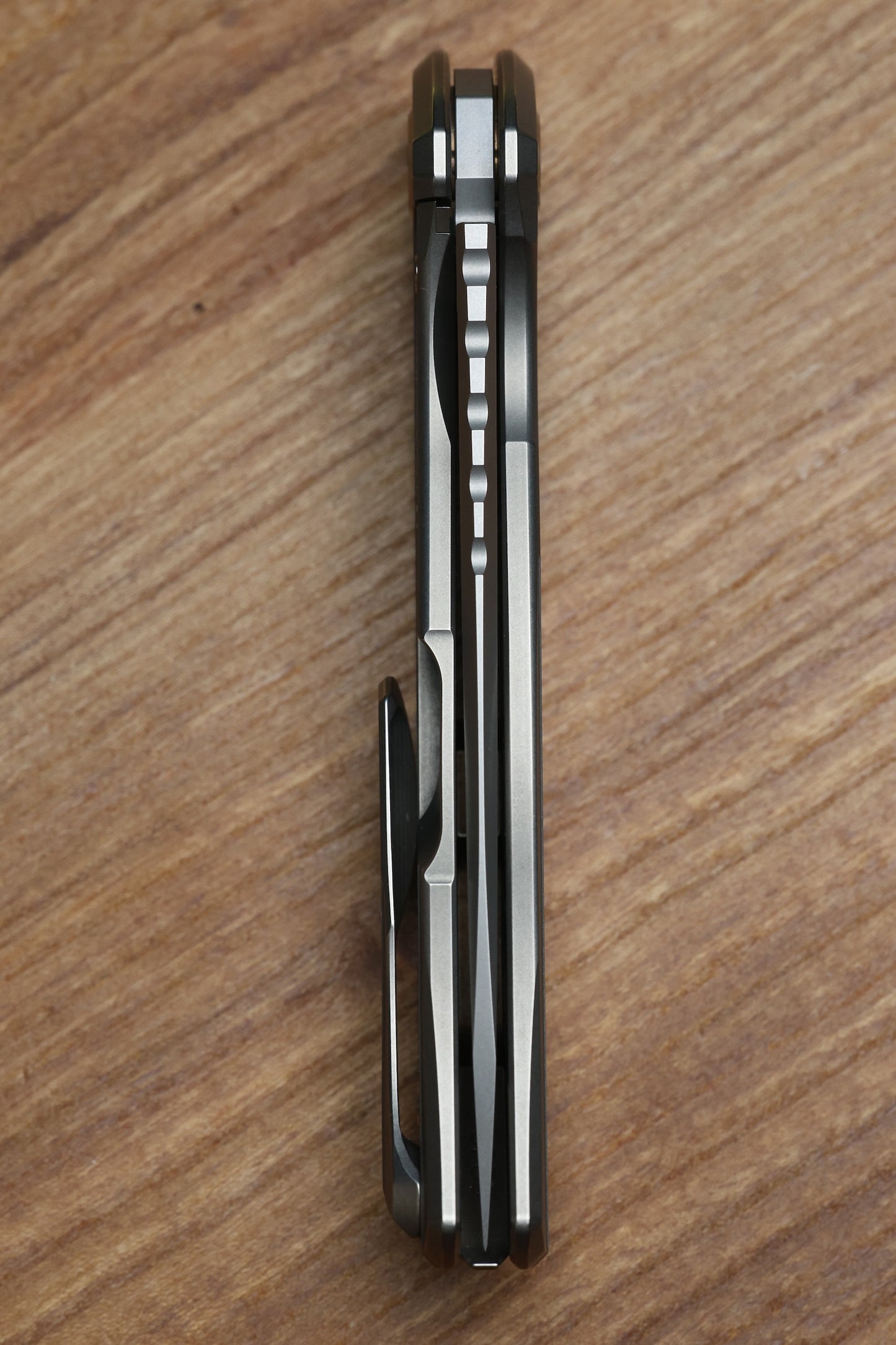 SHIROGOROV F95 BRACES - S90V BLADE - TITANIUM HANDLE - BRONZE ACCENTS - WASHERS