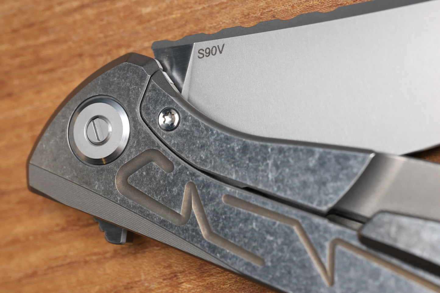 SHIROGOROV F95 BRACES - S90V BLADE - TITANIUM HANDLE - BRONZE ACCENTS - WASHERS