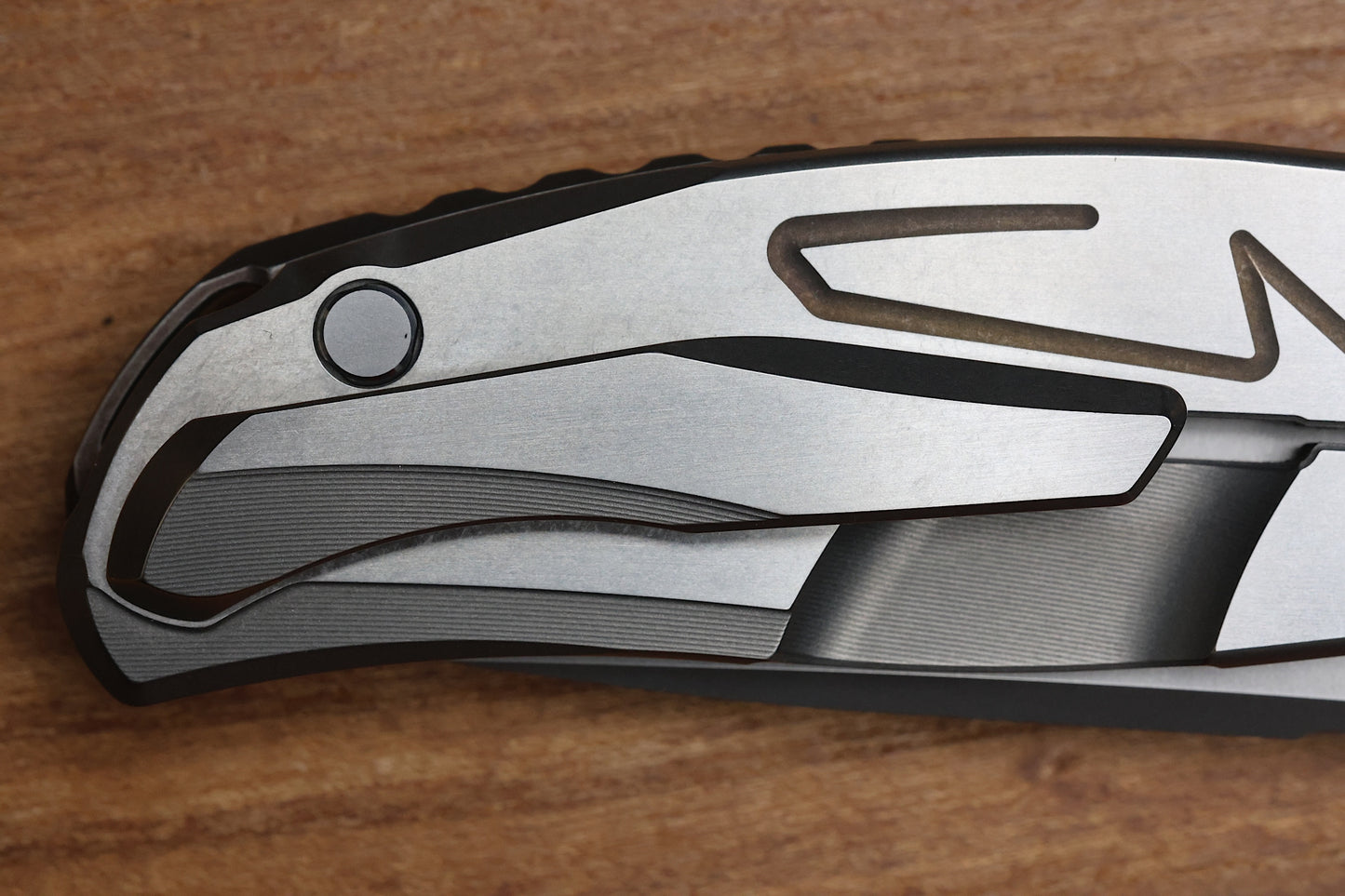 SHIROGOROV F95 BRACES - S90V BLADE - TITANIUM HANDLE - BRONZE ACCENTS - WASHERS