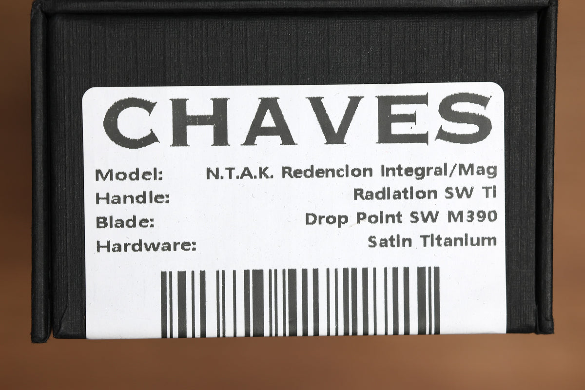 CHAVES KNIVES NTAK 229 RADIATION MAGNETIC INLAY 3.56" DROP POINT