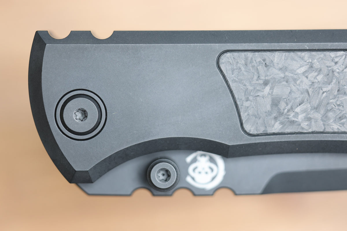 CHAVES REDENCION STREET BLACK PVD TITANIUM SHREDDED CARBON FIBER MAGNETIC INLAY 3.25" M390 TANTO BLACK PVD 50 SERIES