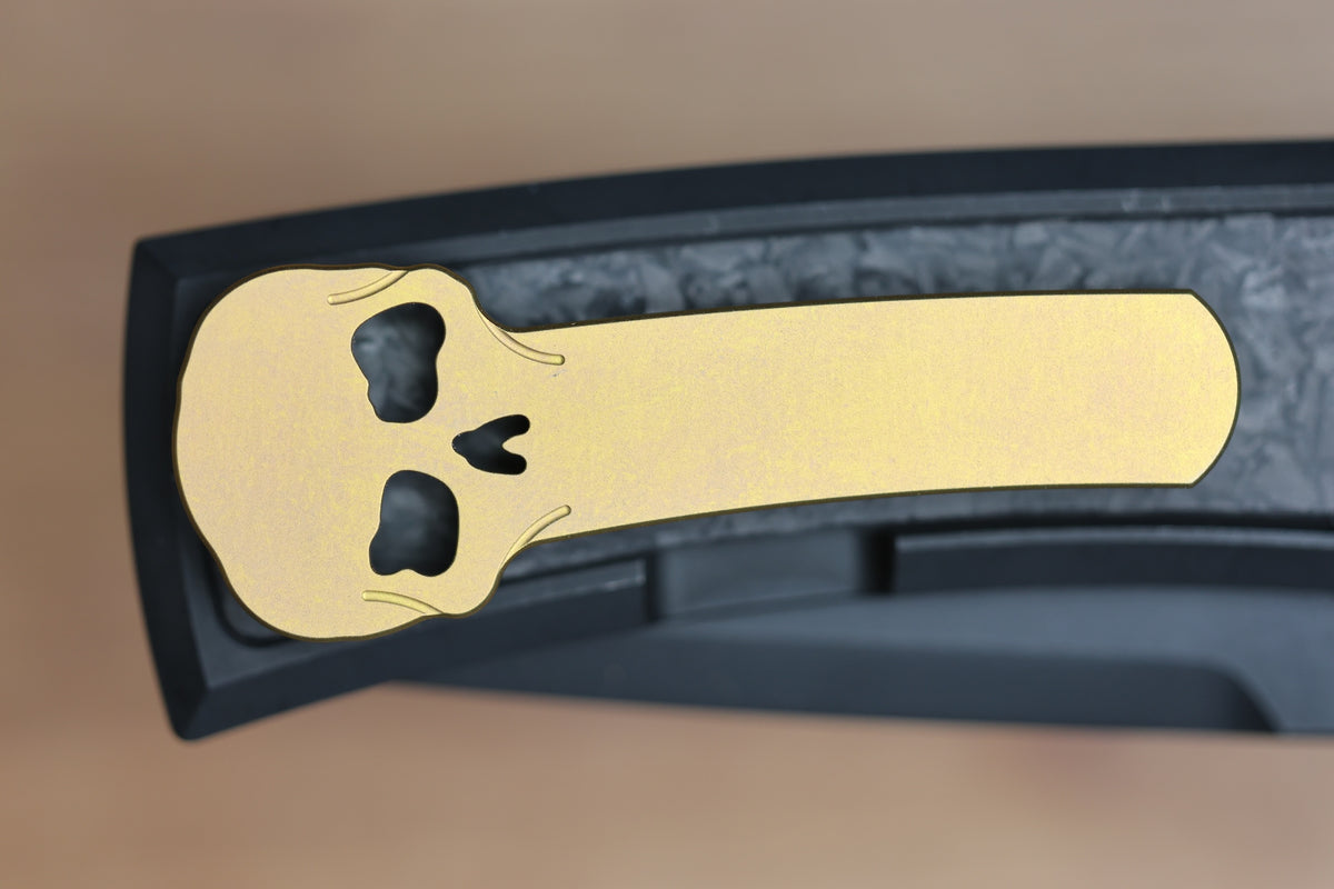 CHAVES REDENCION STREET BLACK PVD TITANIUM SHREDDED CARBON FIBER MAGNETIC INLAY 3.25" M390 TANTO BLACK PVD 50 SERIES