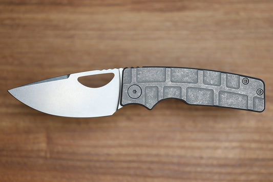 OZ MACHINE COMPANY ROOSEVELT MAG MILLED TITANIUM VANAX BLADE #4514 (PREOWNED)