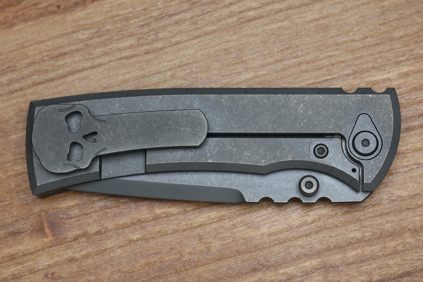 CHAVES INTEGRAL REDENCION 229 SW GREY TITANIUM W/BLACK PVD SW KNURLED PATTERN TI MAGNETIC INLAY TANTO GREY PVD