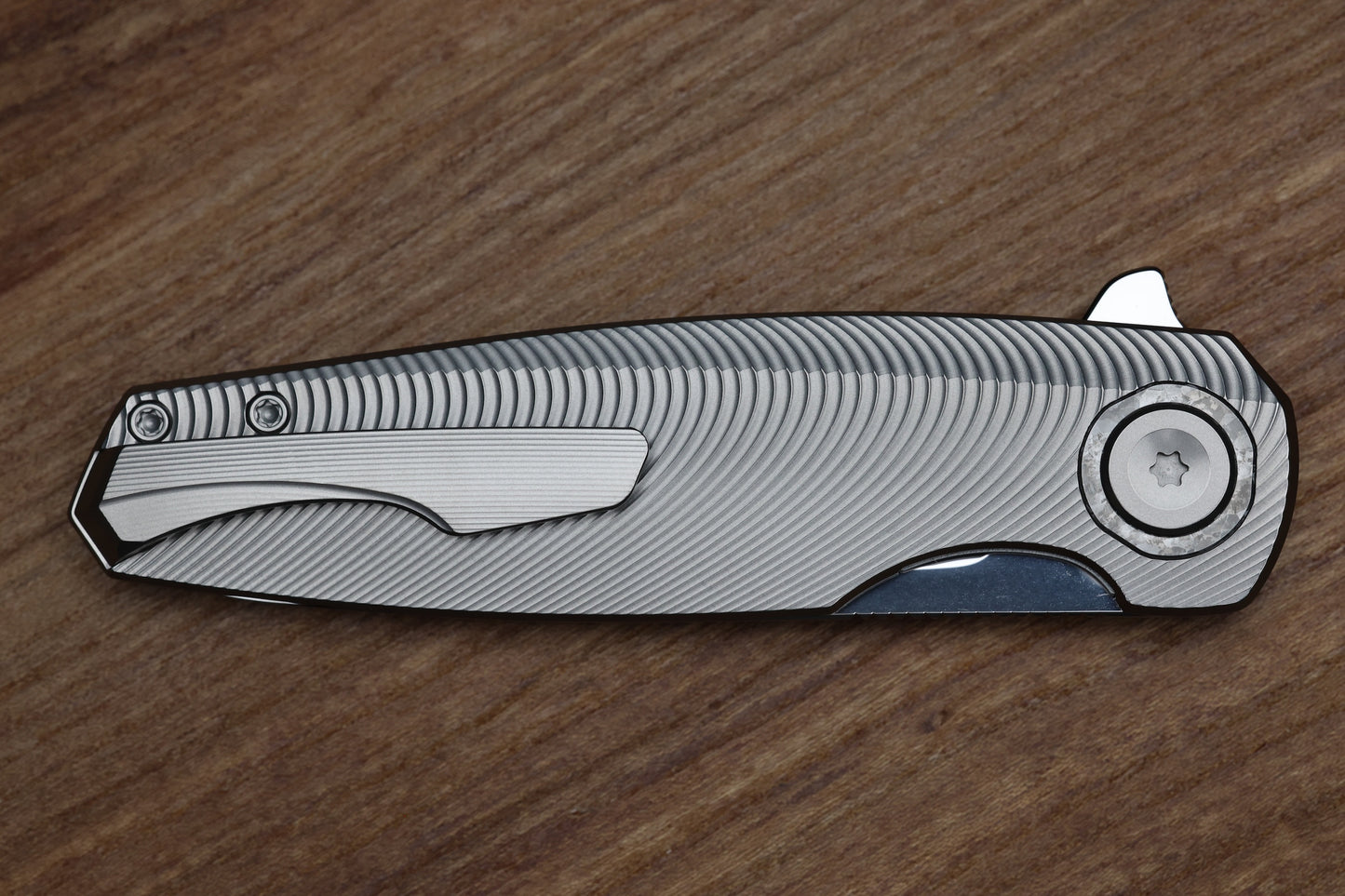 HOLT BLADEWORKS MORPHEUS - BURNISHED FLUX TITANIUM NEAR MIRROR M390 BLADE MR1873