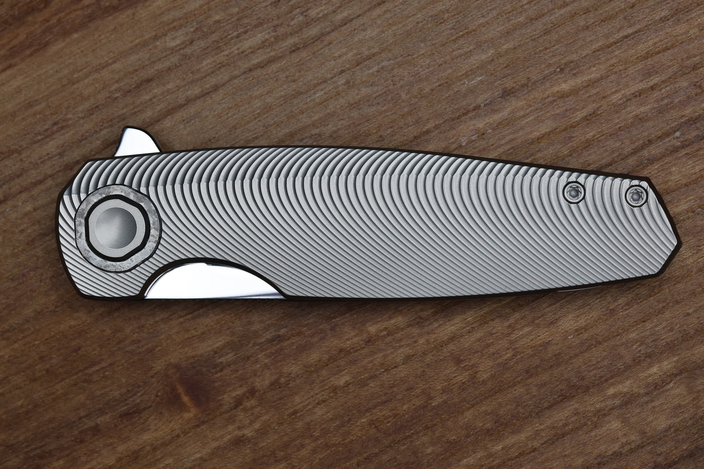 HOLT BLADEWORKS MORPHEUS - BURNISHED FLUX TITANIUM NEAR MIRROR M390 BLADE MR1873