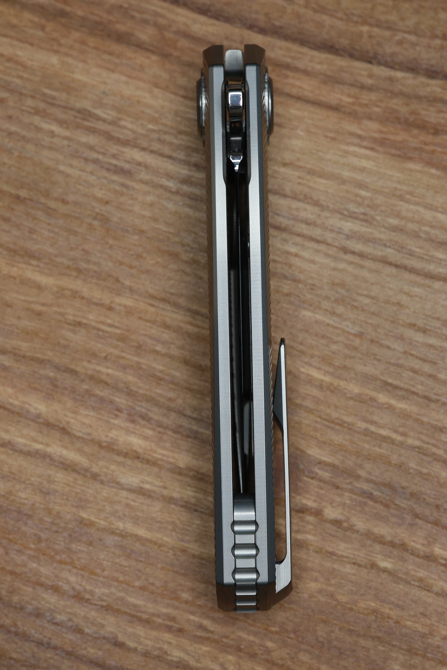 HOLT BLADEWORKS MORPHEUS - BURNISHED FLUX TITANIUM NEAR MIRROR M390 BLADE MR1873