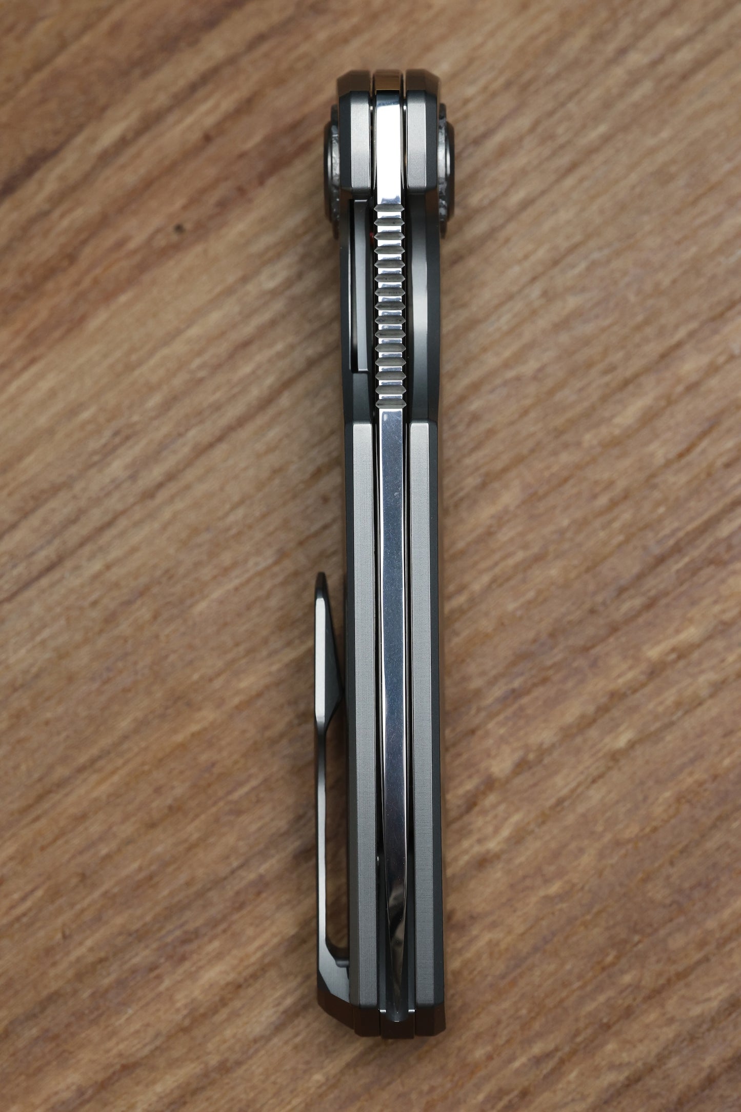 HOLT BLADEWORKS MORPHEUS - BURNISHED FLUX TITANIUM NEAR MIRROR M390 BLADE MR1873