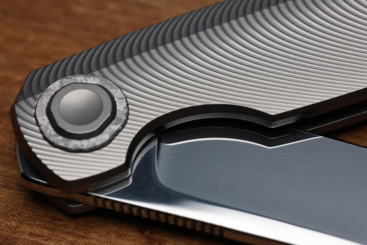 HOLT BLADEWORKS MORPHEUS - BURNISHED FLUX TITANIUM NEAR MIRROR M390 BLADE MR1873