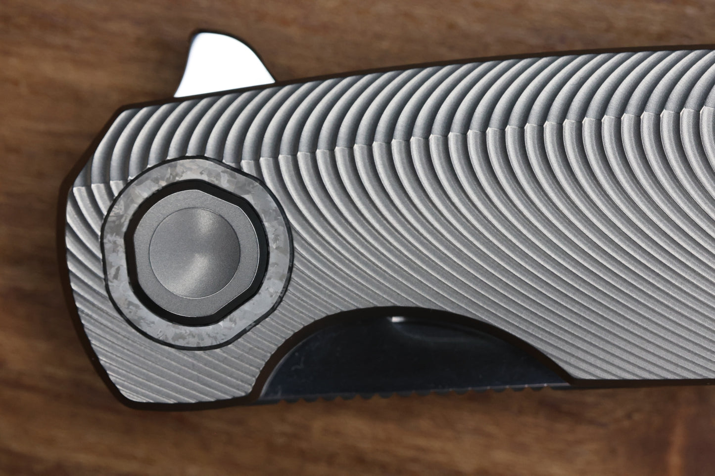 HOLT BLADEWORKS MORPHEUS - BURNISHED FLUX TITANIUM NEAR MIRROR M390 BLADE MR1873