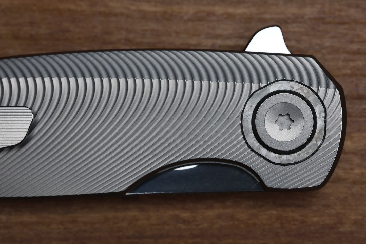 HOLT BLADEWORKS MORPHEUS - BURNISHED FLUX TITANIUM NEAR MIRROR M390 BLADE MR1873