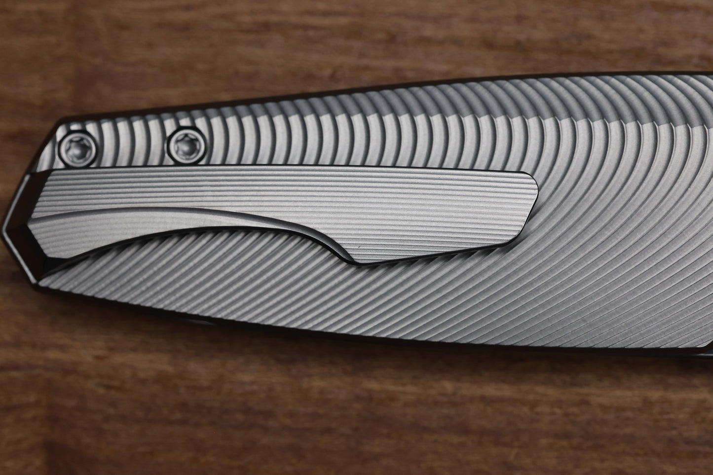 HOLT BLADEWORKS MORPHEUS - BURNISHED FLUX TITANIUM NEAR MIRROR M390 BLADE MR1873