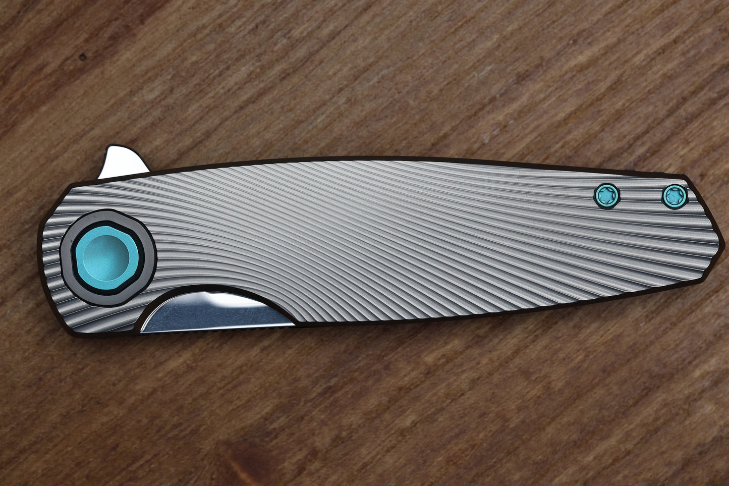 HOLT BLADEWORKS MORPHEUS FIELD BURNISHED TITANIUM ZIRCONIUM COLLARS WITH UDDEHOLM VANAX NEAR MIRROR BLADE MP1880