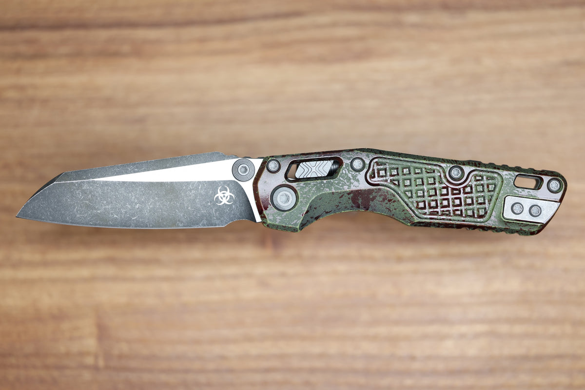 MICROTECH MSI RAM LOK MINI OUTBREAK FRAG ALUMINUM HANDLES W/ 3.15" M390MK SIGNATURE SERIES 210M-1FROBS