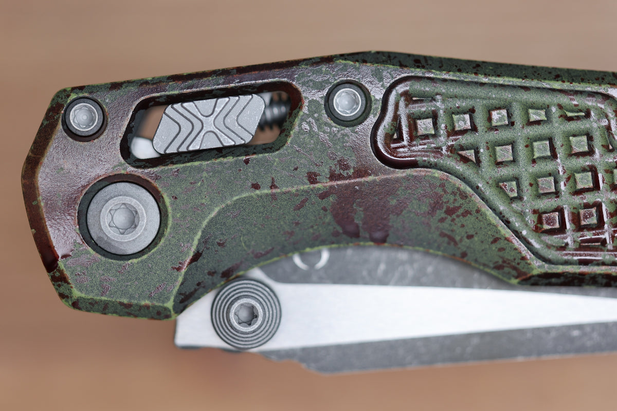 MICROTECH MSI RAM LOK MINI OUTBREAK FRAG ALUMINUM HANDLES W/ 3.15" M390MK SIGNATURE SERIES 210M-1FROBS