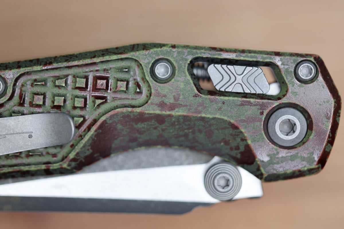 MICROTECH MSI RAM LOK MINI OUTBREAK FRAG ALUMINUM HANDLES W/ 3.15" M390MK SIGNATURE SERIES 210M-1FROBS