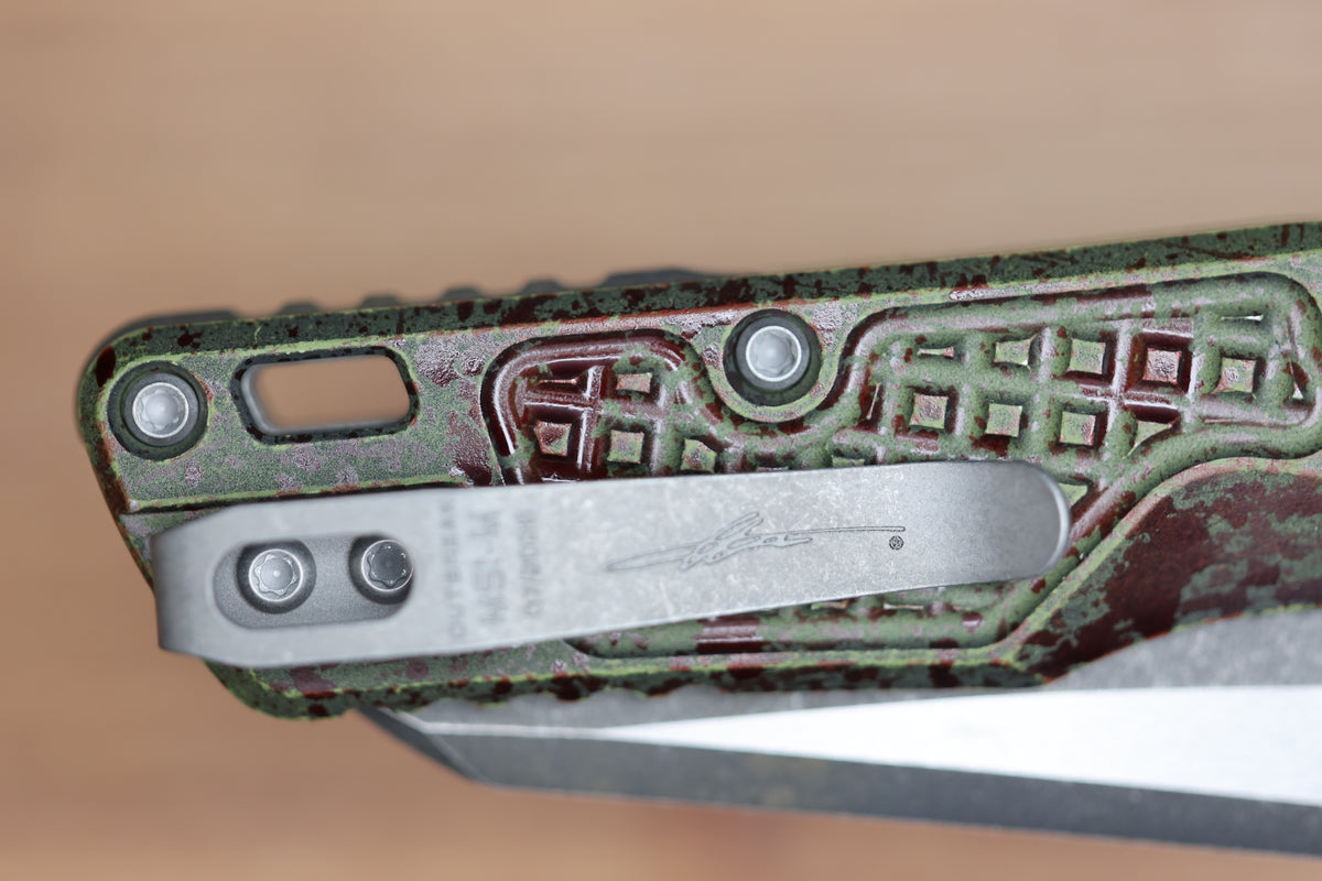 MICROTECH MSI RAM LOK MINI OUTBREAK FRAG ALUMINUM HANDLES W/ 3.15" M390MK SIGNATURE SERIES 210M-1FROBS