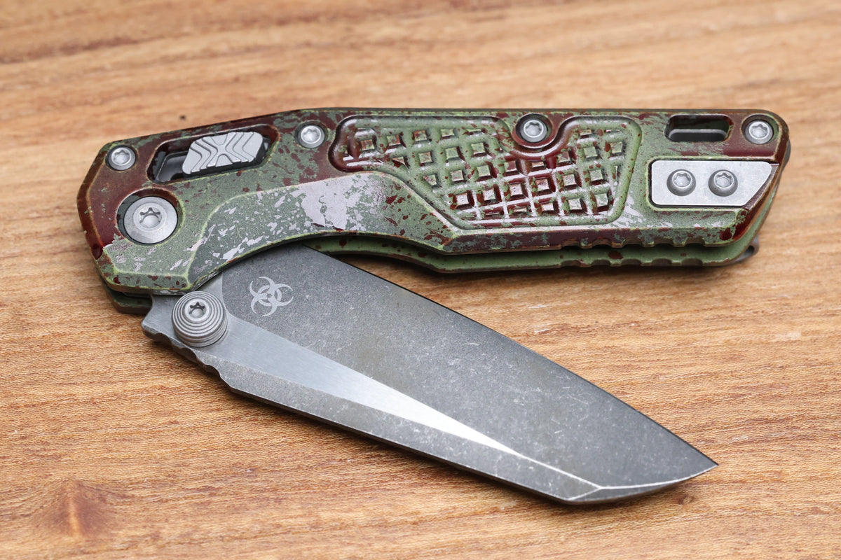 MICROTECH MSI RAM LOK MINI OUTBREAK FRAG ALUMINUM HANDLES W/ 3.15" M390MK SIGNATURE SERIES 210M-1FROBS
