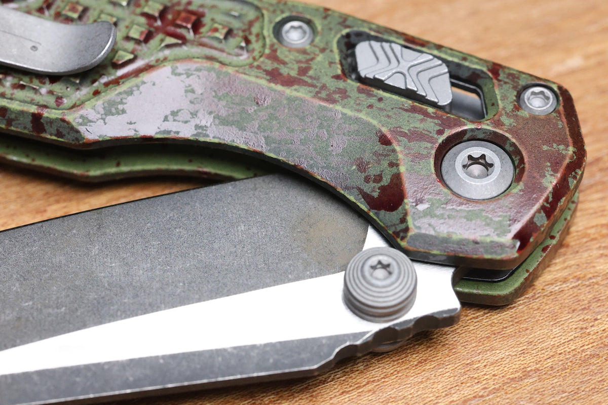 MICROTECH MSI RAM LOK MINI OUTBREAK FRAG ALUMINUM HANDLES W/ 3.15" M390MK SIGNATURE SERIES 210M-1FROBS