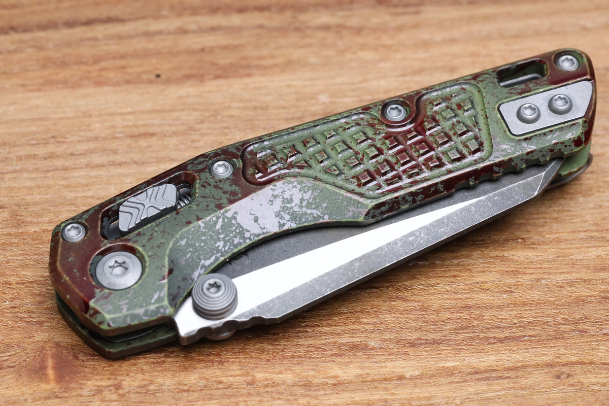 MICROTECH MSI RAM LOK MINI OUTBREAK FRAG ALUMINUM HANDLES W/ 3.15" M390MK SIGNATURE SERIES 210M-1FROBS