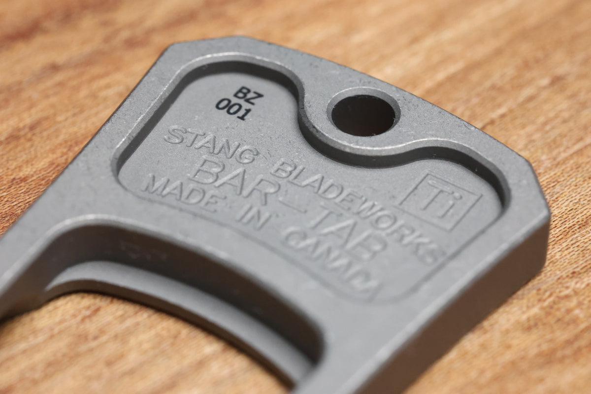 STANG BLADEWORKS BAR TAB FRAG PATTERN TITANIUM