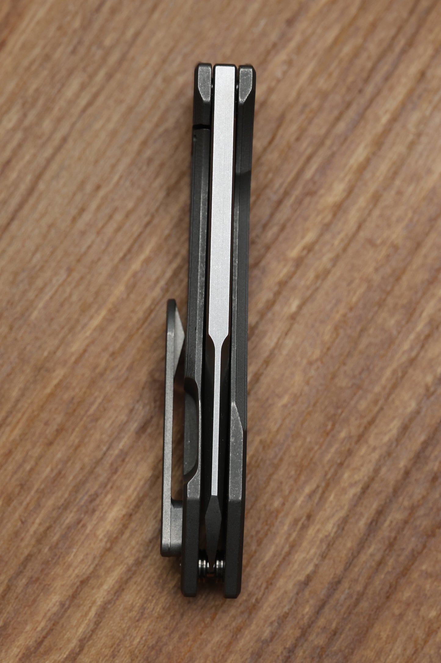 SHARKNIVCO M11-38 BLASTED STONEWASH TITANIUM HANDLE POLISHED STONEWASH RWL34 BLADE