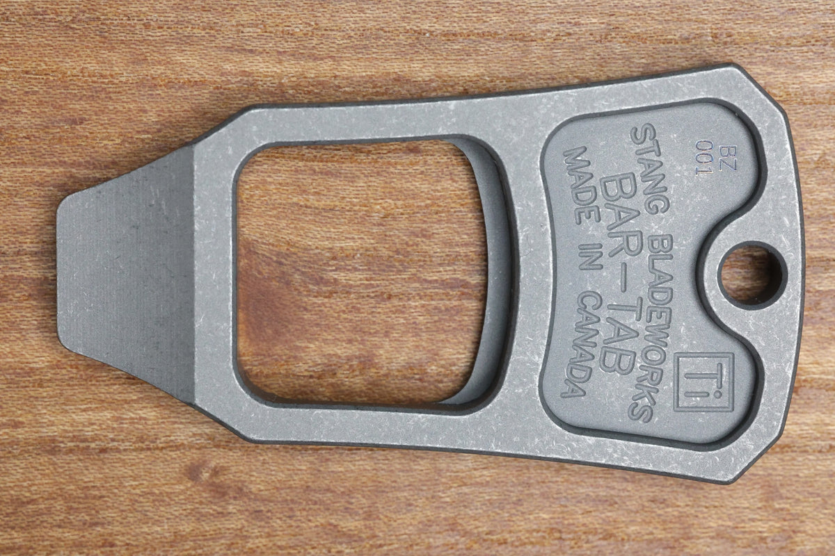 STANG BLADEWORKS BAR TAB FRAG PATTERN TITANIUM