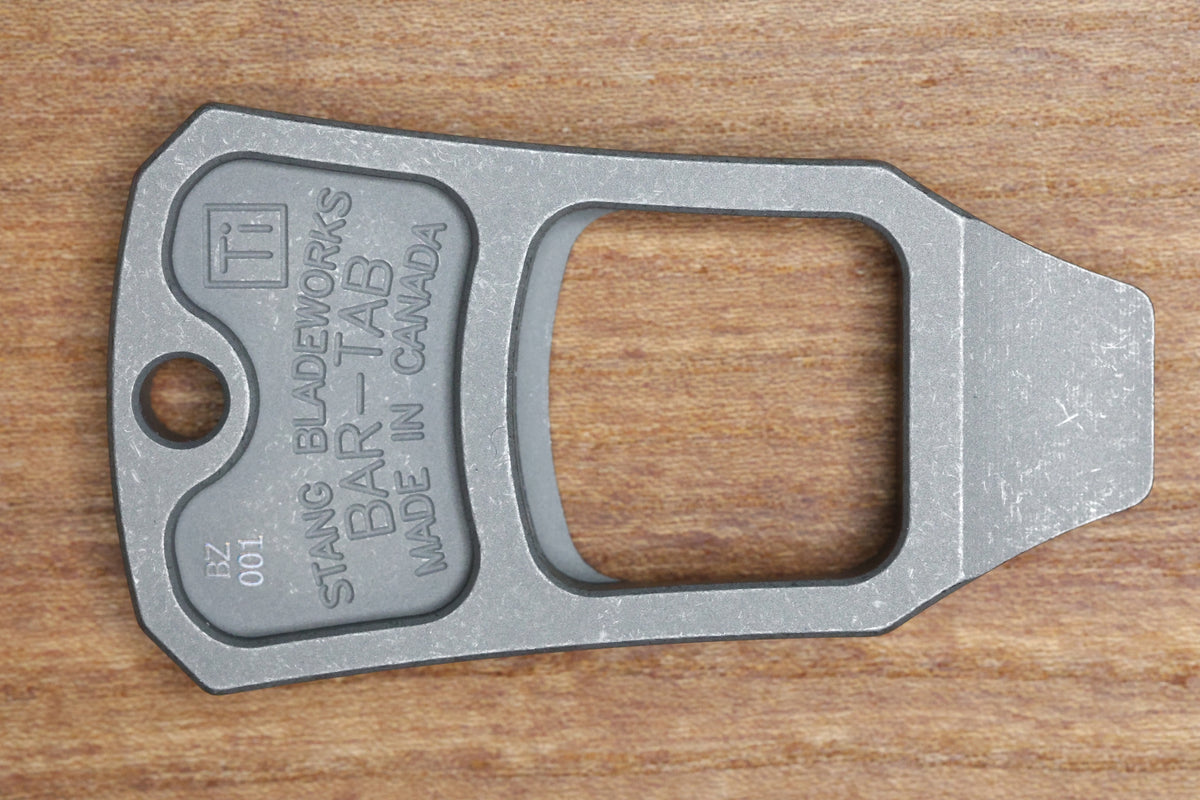 STANG BLADEWORKS BAR TAB FRAG PATTERN TITANIUM