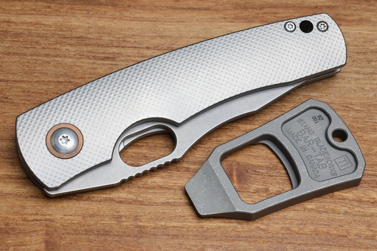 STANG BLADEWORKS BAR TAB FRAG PATTERN TITANIUM