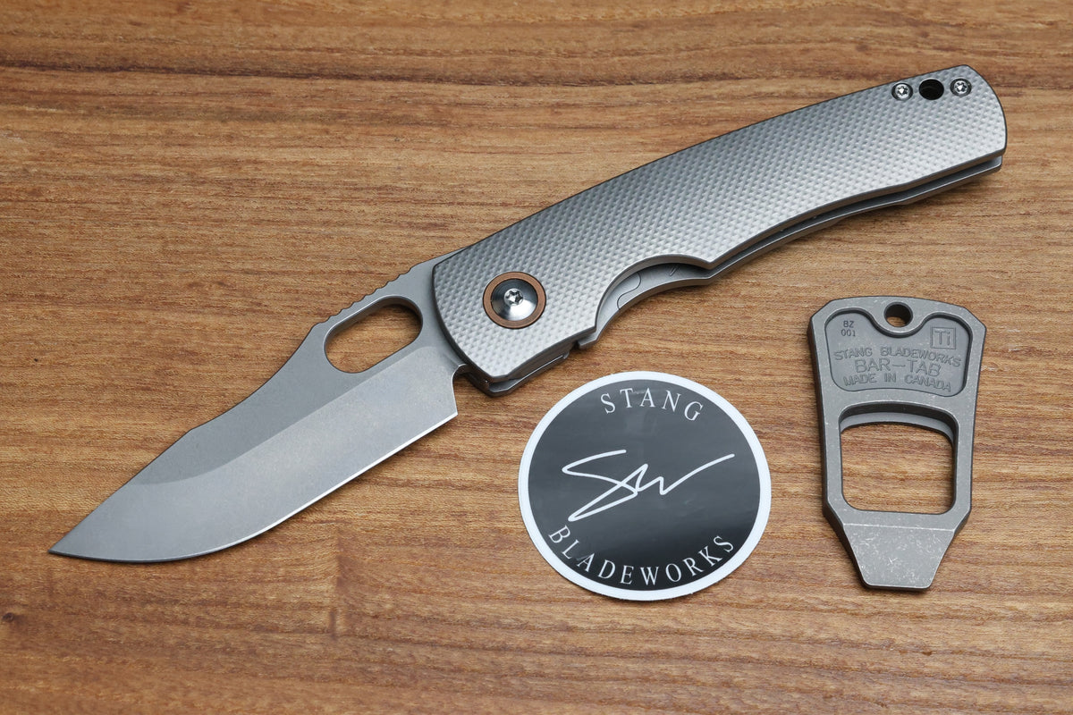 STANG BLADEWORKS BAR TAB FRAG PATTERN TITANIUM